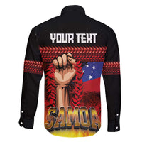 Personalised Samoan Spirit - Samoa Tribal Heritage Family Matching Off Shoulder Maxi Dress and Hawaiian Shirt