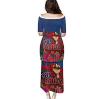 Proud of Samoa Family Matching Puletasi and Hawaiian Shirt Ula Nifo with Samoa 685 and Hibiscus Tapa Tribal Pattern