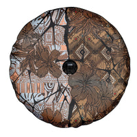 Fiji Masi Tapa Tribal Spare Tire Cover Old Hibiscus Vintage Style LT03 - Polynesian Pride
