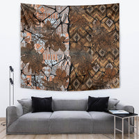 Fiji Masi Tapa Tribal Tapestry Old Hibiscus Vintage Style LT03 - Polynesian Pride