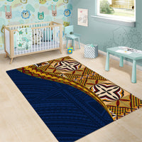 Samoan Siapo Area Rug Tatau Pattern Half Style LT03 - Polynesian Pride