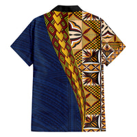Samoan Siapo Family Matching Summer Maxi Dress and Hawaiian Shirt Tatau Pattern Half Style LT03 - Polynesian Pride