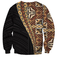 Samoan Siapo Sweatshirt Tatau Pattern Half Style Retro Mode LT03 - Polynesian Pride