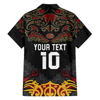Custom New Zealand Rugby Family Matching Off Shoulder Maxi Dress and Hawaiian Shirt Black Fern Maori Tribal Pattern LT03 - Polynesian Pride