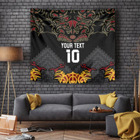 Custom New Zealand Rugby Tapestry Black Fern Maori Tribal Pattern