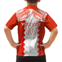 Custom Tonga Rugby Family Matching Tank Maxi Dress and Hawaiian Shirt Ikale Tahi Ngatu Tribal Pattern LT03 - Polynesian Pride
