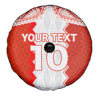 Custom Tonga Rugby Spare Tire Cover Ikale Tahi Ngatu Tribal Pattern LT03 - Polynesian Pride