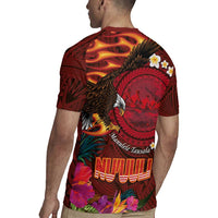 American Samoa Manulele Tausala Nu'uuli Rugby Jersey Tatau Art Pattern with Tropical Plants LT03 - Polynesian Pride