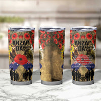 Australia and New Zealand ANZAC Day Tumbler Cup Kangaroo and Kiwi Bird Soldier-Honor and Remember Vintage Style