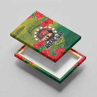 Cook Islands ANDAC Day Canvas Wall Art Honor and Remember Soliders-Forever in My Thoughts Grunge Style