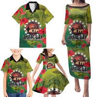 Cook Islands ANDAC Day Family Matching Puletasi and Hawaiian Shirt Honor and Remember Soliders-Forever in My Thoughts Grunge Style