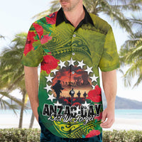 Cook Islands ANDAC Day Hawaiian Shirt Honor and Remember Soliders-Forever in My Thoughts Grunge Style
