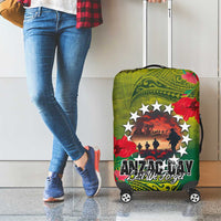Cook Islands ANDAC Day Luggage Cover Honor and Remember Soliders-Forever in My Thoughts Grunge Style