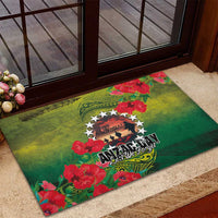 Cook Islands ANDAC Day Rubber Doormat Honor and Remember Soliders-Forever in My Thoughts Grunge Style