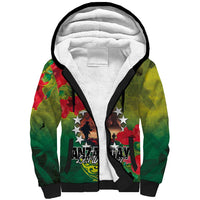 Cook Islands ANDAC Day Sherpa Hoodie Honor and Remember Soliders-Forever in My Thoughts Grunge Style