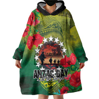 Cook Islands ANDAC Day Wearable Blanket Hoodie Honor and Remember Soliders-Forever in My Thoughts Grunge Style