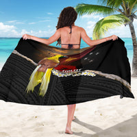 Papua New Guinea Remembrance Day Sarong Bird of Paradise Plumeria Flower and Polynesian Pattern LT03 - Polynesian Pride