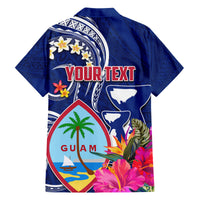 Personalised Guam Liberation Family Matching Puletasi and Hawaiian Shirt Latte Stone and Guahan Seal Jungle Flower LT03 - Polynesian Pride