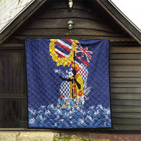 Hawaii King Kamehameha Day Quilt Lei Sea Waves Polynesian Tapa Pattern