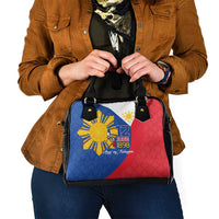 Philippines Independence Day Shoulder Handbag Araw ng Kalayaan Polynesian Sun and YAKAN Pattern