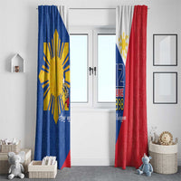 Philippines Independence Day Window Curtain Araw ng Kalayaan Polynesian Sun and YAKAN Pattern