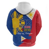 Philippines Independence Day Zip Hoodie Araw ng Kalayaan Polynesian Sun and YAKAN Pattern