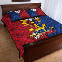 Philippines Independence Day 126th Anniversary Quilt Bed Set Polynesian Pattern National Flag Style