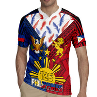 Philippines Independence Day 126th Anniversary Rugby Jersey Polynesian Pattern National Flag Style