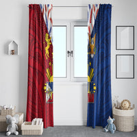 Philippines Independence Day 126th Anniversary Window Curtain Polynesian Pattern National Flag Style LT03 - Polynesian Pride