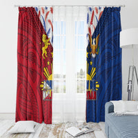 Philippines Independence Day 126th Anniversary Window Curtain Polynesian Pattern National Flag Style LT03 - Polynesian Pride
