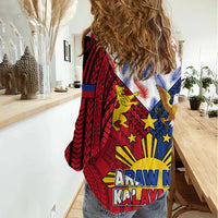 Philippines Independence Day 126th Anniversary Women Casual Shirt Polynesian Pattern National Flag Style