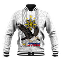 Philippines Eagle Week Baseball Jacket Polynesian Pattern Barong Style