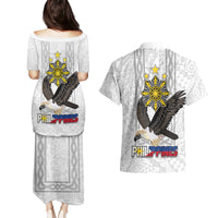 Philippines Eagle Week Couples Matching Puletasi and Hawaiian Shirt Polynesian Pattern Barong Style