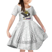 Philippines Eagle Week Family Matching Off Shoulder Short Dress and Hawaiian Shirt Polynesian Pattern Barong Style