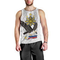 Philippines Eagle Week Men Tank Top Polynesian Pattern Barong Style LT03 - Polynesian Pride