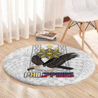 Philippines Eagle Week Round Carpet Polynesian Pattern Barong Style LT03 - Polynesian Pride