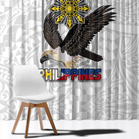 Philippines Eagle Week Window Curtain Polynesian Pattern Barong Style LT03 - Polynesian Pride