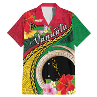 Vanuatu Tribal Boar Tusk Family Matching Mermaid Dress and Hawaiian Shirt Tropical Plants with Namele and Melanesian Pattern