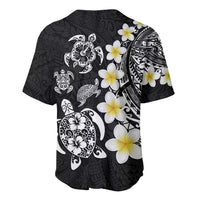 Hawaiian Plumeria Turtles Baseball Jersey Polynesian Art Tattoo