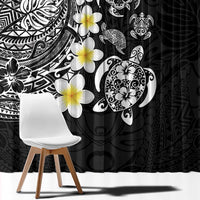 Hawaiian Plumeria Turtles Window Curtain Polynesian Art Tattoo