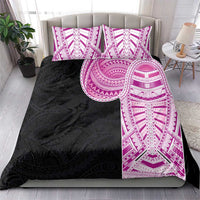Samoan Art Tattoo Polynesian Pattern Bedding Set Pink Out Color