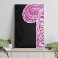 Samoan Art Tattoo Polynesian Pattern Canvas Wall Art Pink Out Color