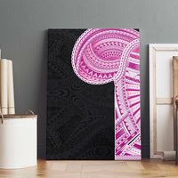 Samoan Art Tattoo Polynesian Pattern Canvas Wall Art Pink Out Color