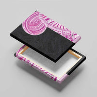 Samoan Art Tattoo Polynesian Pattern Canvas Wall Art Pink Out Color