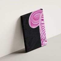 Samoan Art Tattoo Polynesian Pattern Canvas Wall Art Pink Out Color