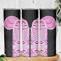 Samoan Art Tattoo Polynesian Pattern Skinny Tumbler Pink Out Color LT03 - Polynesian Pride