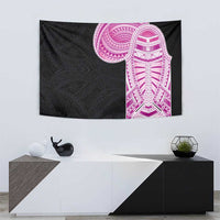 Samoan Art Tattoo Polynesian Pattern Tapestry Pink Out Color