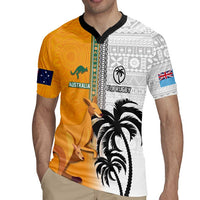 Custom Fiji and Australia Rugby Rugby Jersey Aboriginal and Fijian Masi Pattern