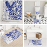 Samoa Pago Pago Aeto Bathroom Set Wingstyle Blue-White Color - Polynesian Pride