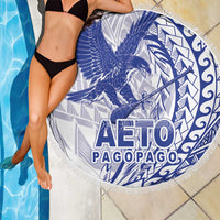Samoa Pago Pago Aeto Beach Blanket Wingstyle Blue-White Color - Polynesian Pride